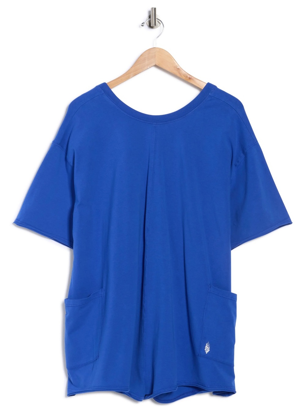 Free People Movement Hot Shot Tee Romper electric shock Blue Size Small